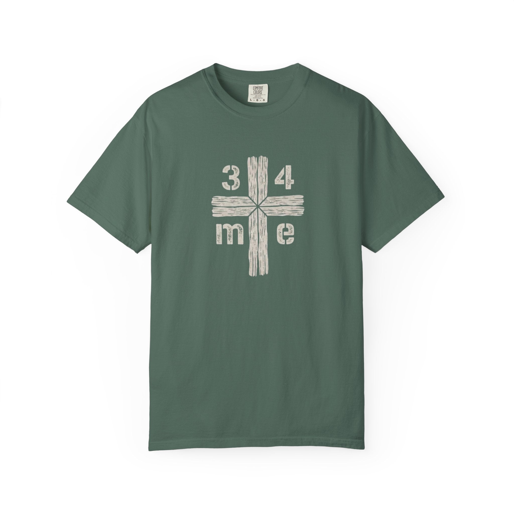 3 4 me Rustic Wooden Cross Tee