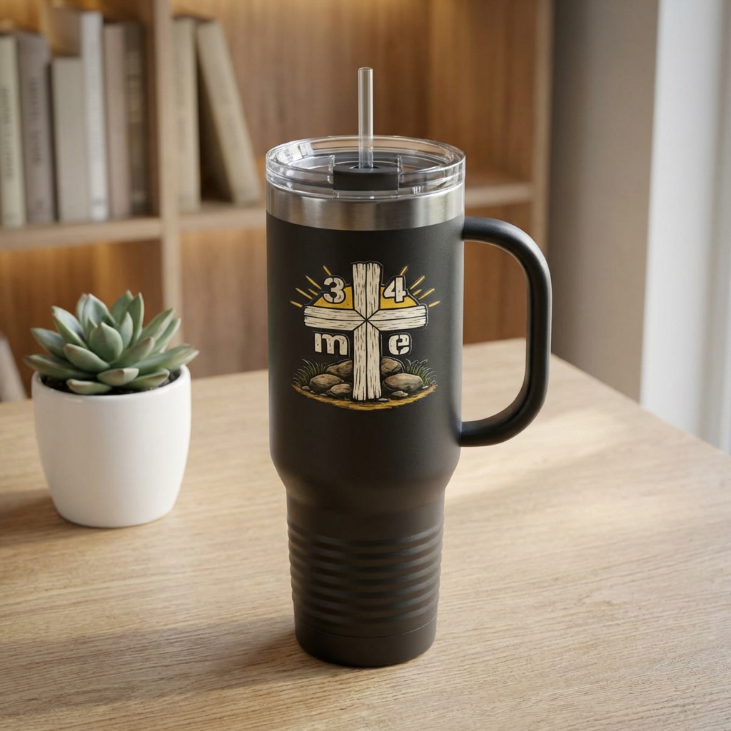 3 4 Me Trinity Cross 40oz Insulated Travel Mug
