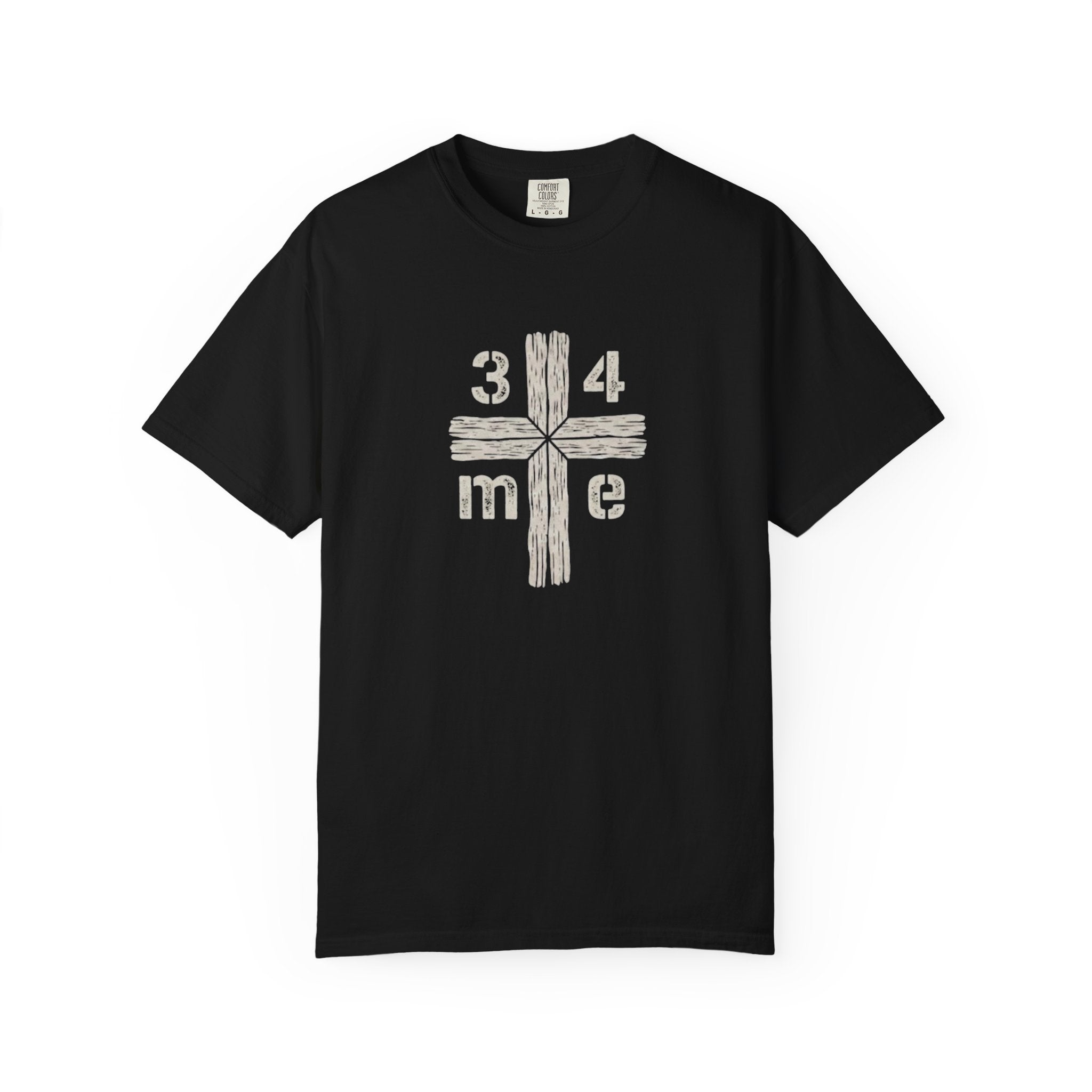 3 4 me Rustic Wooden Cross Tee
