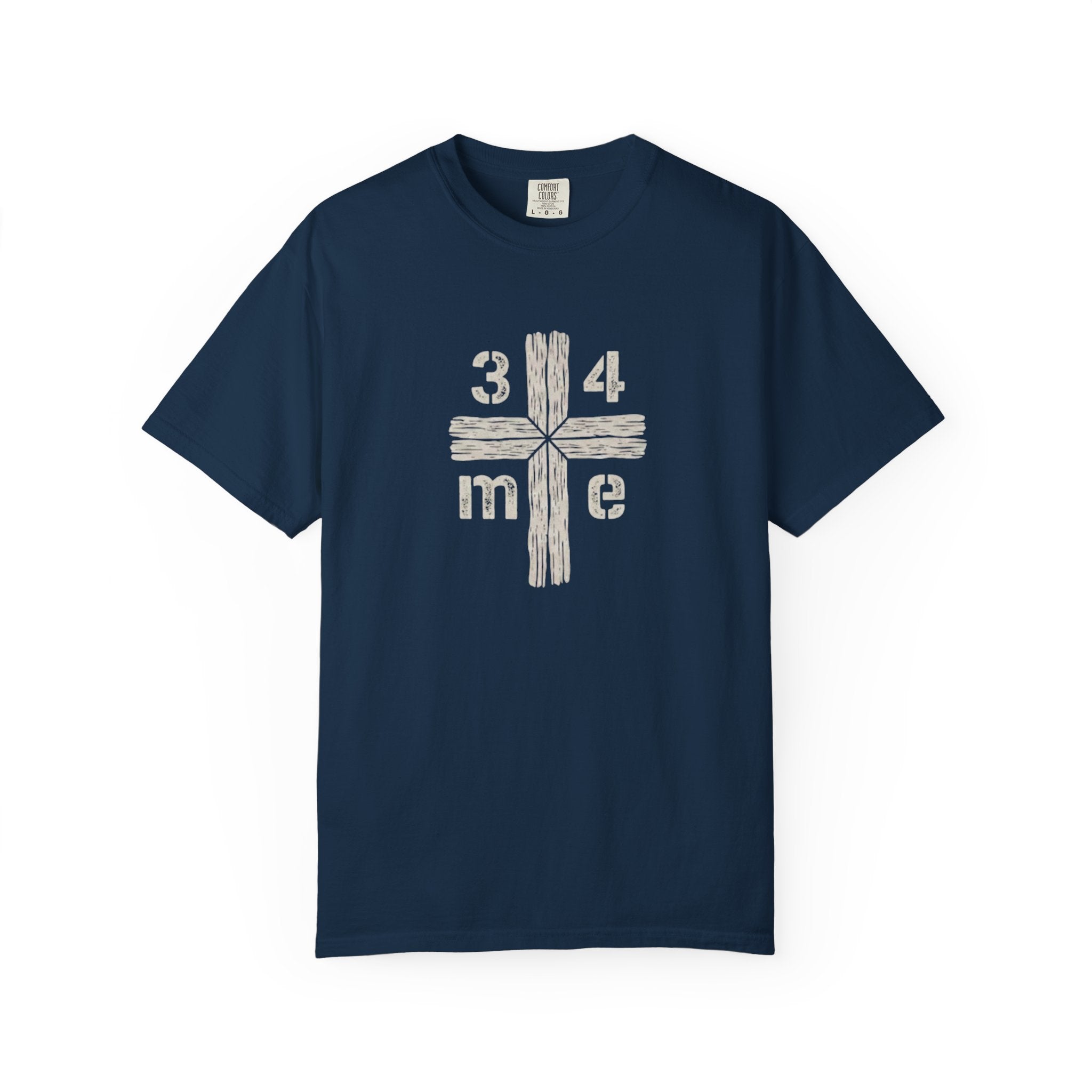 3 4 me Rustic Wooden Cross Tee
