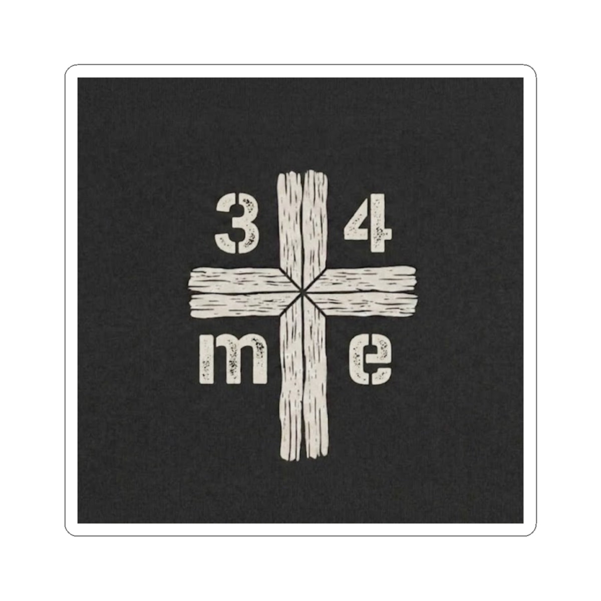 3 4 Me Trinity Cross Kiss-Cut Sticker