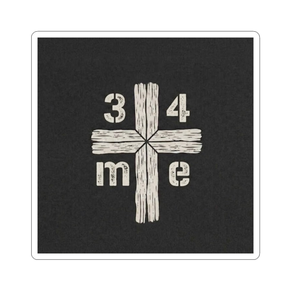 3 4 Me Trinity Cross Kiss-Cut Sticker