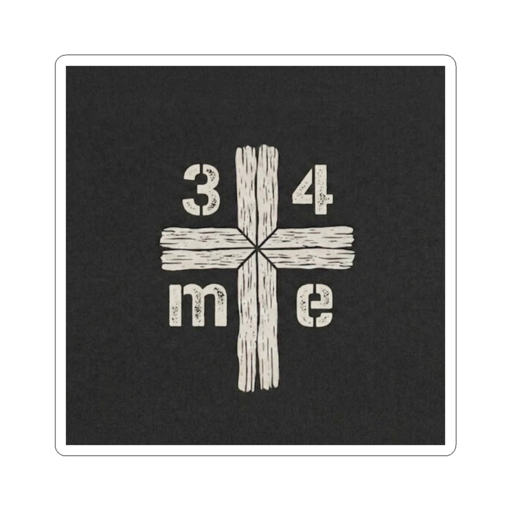 3 4 Me Trinity Cross Kiss-Cut Sticker