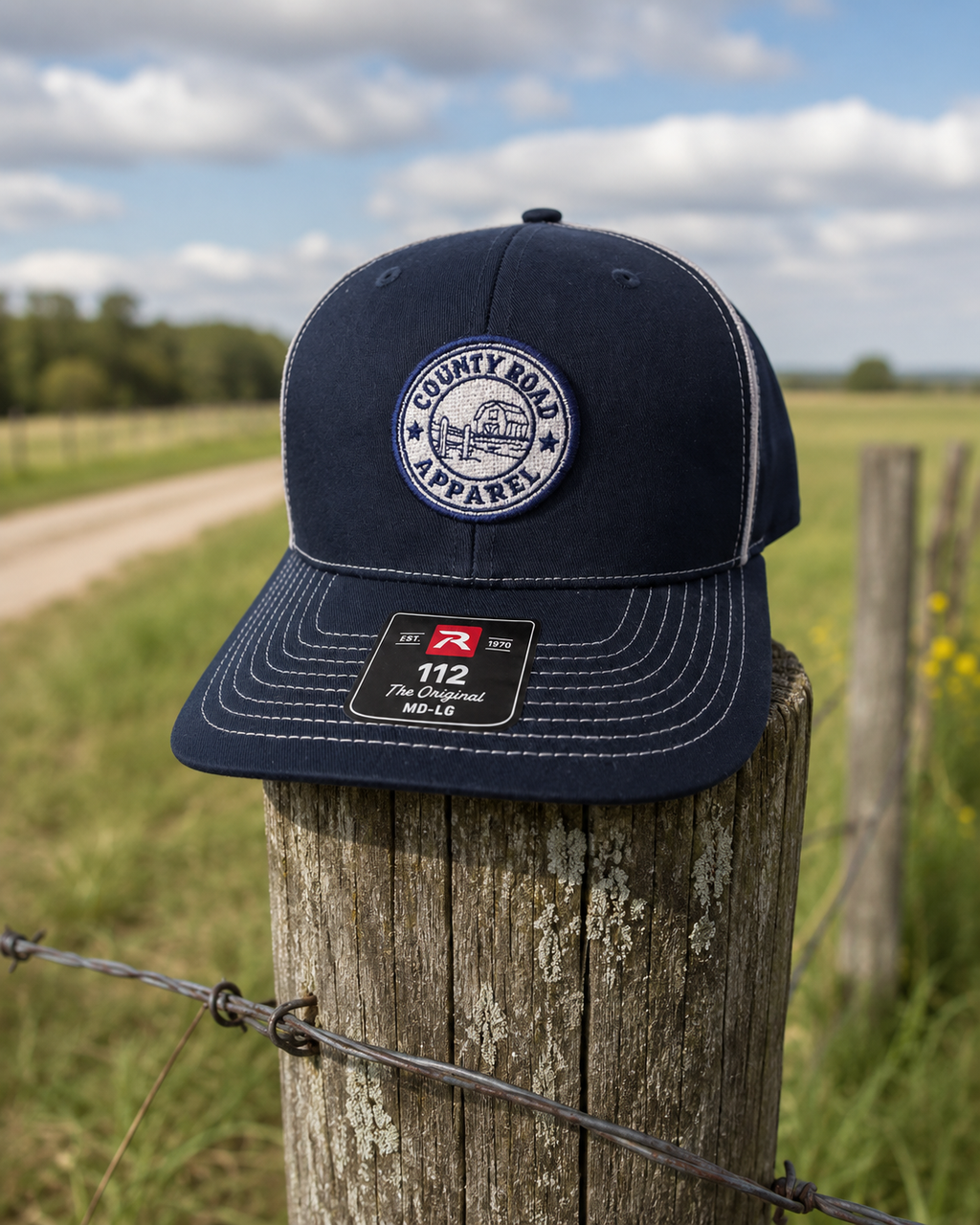 CRA Logo Richardson Trucker Hat Navy & White